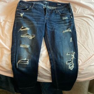 Silver Aiko distressed mid skinny ankle W33/L27